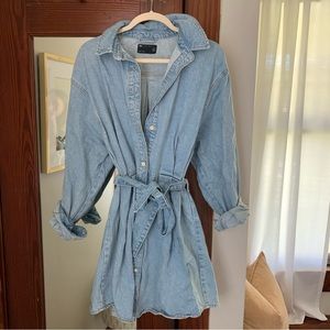 Denim long sleeve dress